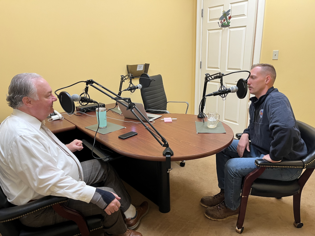 David Holton interviews Louisville firefighter Bryce Carden